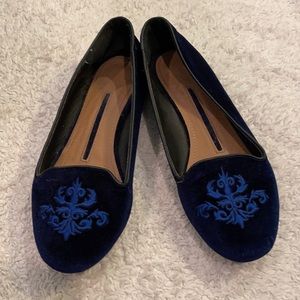 New directions velvet slip ons.